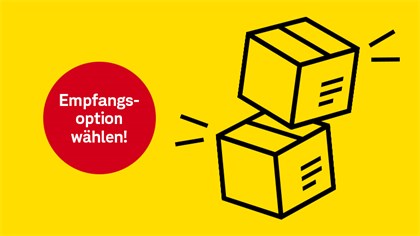 Pakete Empfangsoptionen wählen